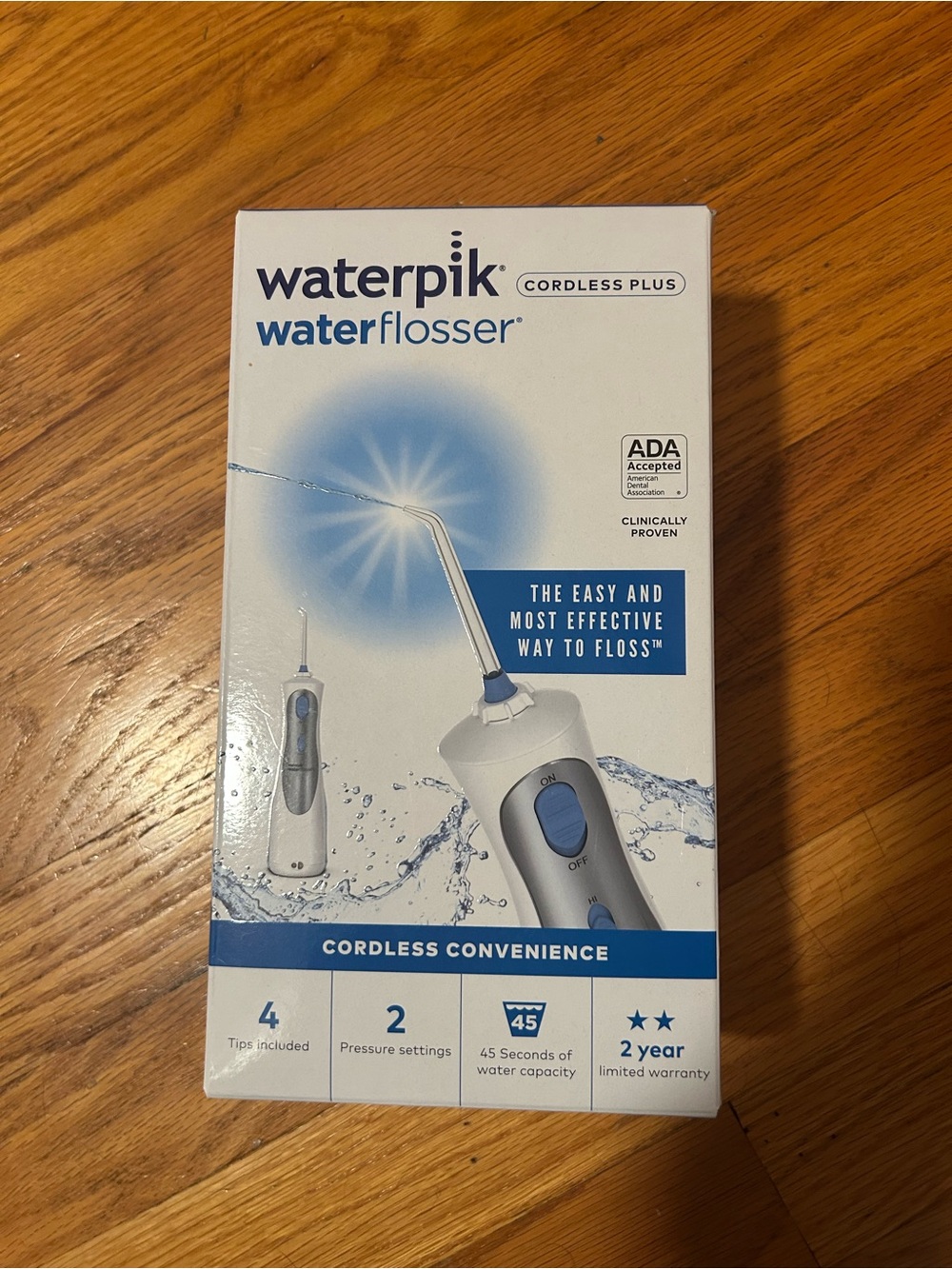 Waterpik Cordless Plus Water Flosser - White/Blue